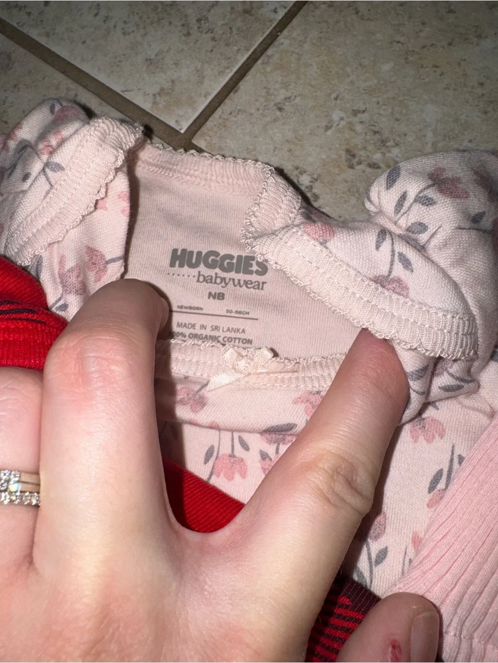 Carter's Light Pink Baby Onesie with Tiny Floral Accents